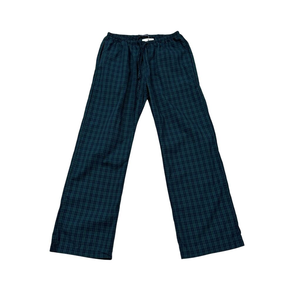Brandy Melville Noelia Plaid Pants in Green/Navy One Size